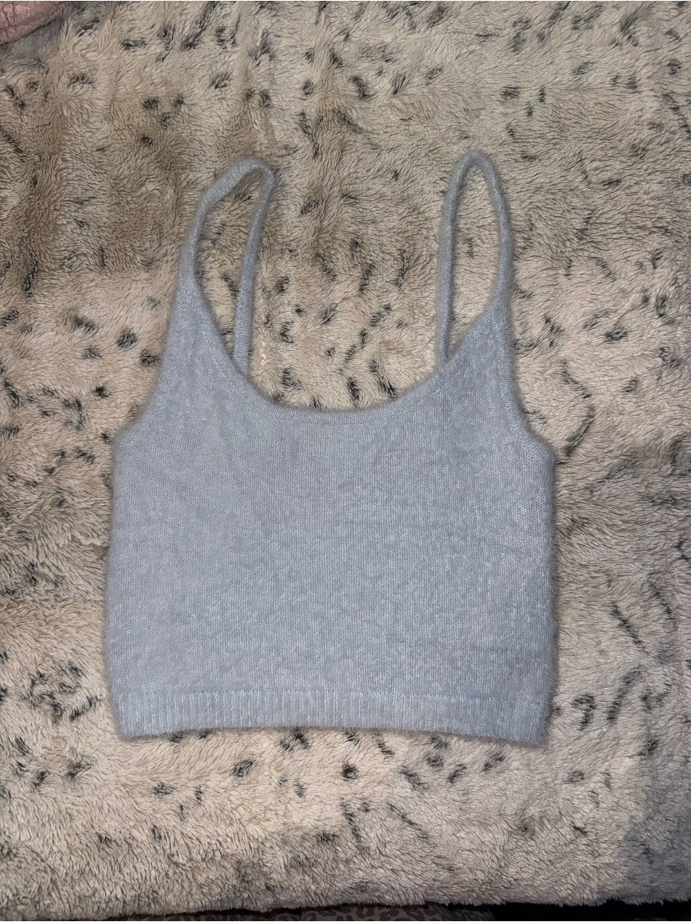 Kendall & Kylie Light Blue Soft Fuzzy Cami